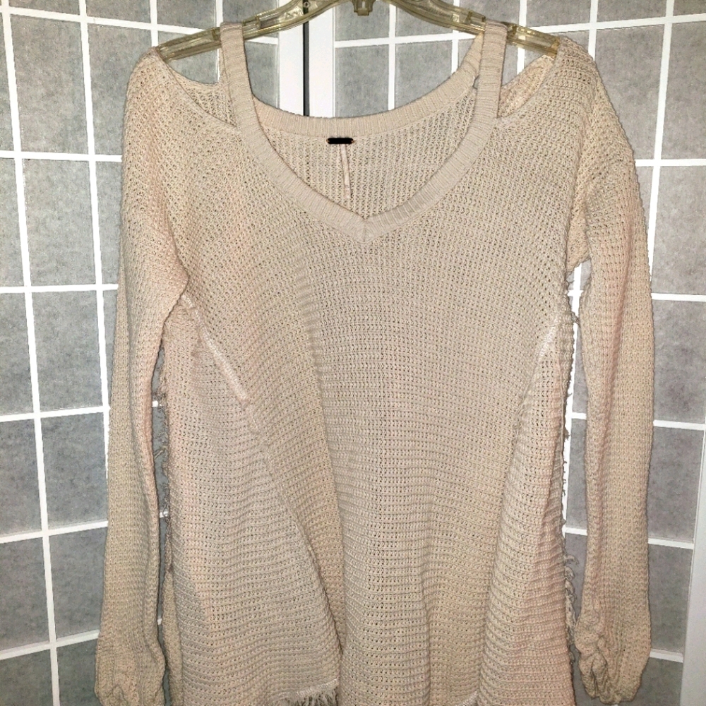 Free People cold shoulder sweater